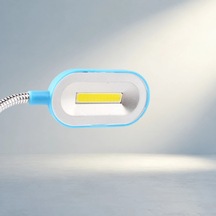 Pratik Mıknatıslı Led Masa Lambası Kompakt Tasarım Açık Ahşap