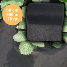 60 CM x600M Siyah Tekstil Mulch Siyah Agril 28 G Tarımsal Ot Örtüs