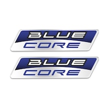 Blue Core 3D Gümüş Sticker