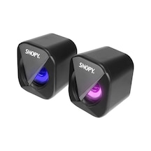 Snopy Sn-83u 2.0 Mini Led Işıklı 2wx2ch Siyah Usb Gaming Speaker Hoparlör
