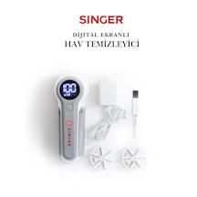 Dijital Ekranlı Hav Ve Tiftik Temizleyici - Ergonomik Saplı Tüy Toplama Makinesi Beyaz