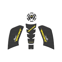 Gogo Tank Pad Set 003 Karbon Sarı - Tvs Raider 125