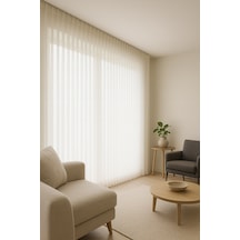 Perussa Home Mat Çelik Tül Ütü Gerektirmez Salon Otuma Odası 1-2,5 Orta Pile ekru