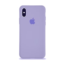 Apple Uyumlu iPhone XS Max Logolu Silikon Kılıf Altı Kapalı İçi Kadife Lansman Arka Kapak