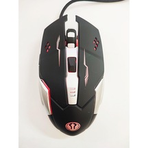 Gmx7 Rgb Gaming Mouse, 7 Tuşlu, Kablolu Usb, Gökkuşağı Led Aydınlatmalı, Optik Oyuncu Mouse, Stalker Warrior Gri