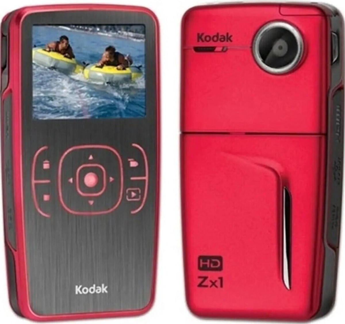 Zx1 2\" Lcd Hd Dijital Su Geçirmez Video Kamera - Kırmızı-117195