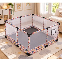 Missidea Bebek ve Çocuk Çok Renkli Oyun Parkı Güvenli Oyun Alanı 120x120 Cm