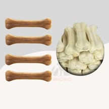 Köpekler İçin Naturel Ve Beyaz Press Çiğneme Kemiği 7cm 8li Paket