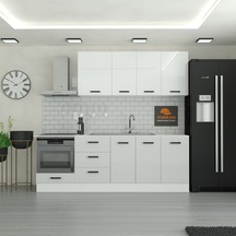 235 Cm Mutfak Dolabı Mdf Kapak Tezgah Dahil Yrkn235 100 Gümüş