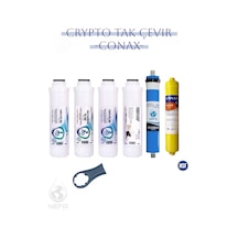 Conax Crypto 6'Lı Takçevir Tüm Filtre Seti, 80 GPD Membran