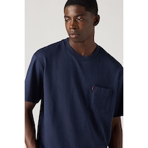 Levi's Bisiklet Yaka Pamuklu Relaxed Erkek Cepli T-shirt - 001tt-0002-4771 Lacivert