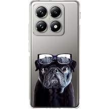 Xiaomi Mi 14t Pro İle Uyumlu Köpek 3 Baskılı Kamera Korumalı Şeffaf Kılıf Şeffaf