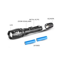 Watton Wt-241 Profesyonel Tx6 Şarjlı Zoomlu El Feneri Siyah