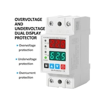40a/63a Din Ray 230v Ayarlanabilir Aşırı Gerilim Ve Düşük Gerilim Koruyucu 63a Diğer