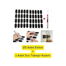 25 Adet Kavanoz Baharat Kalemli Sticker Etiketi Mıt1102 1
