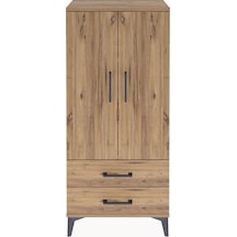 Arges Dolap 3 Raflı 2 Çekmeceli 2 Kapaklı 60x30x134 Çam-çam Çam