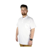 Mode Xl T-shirt Polo Yaka Cepli Klasik 20550 Beyaz