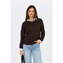 Only Kadın Onlrıca Lıfe L/s Pullover Knt Noos O15204279-4824236 Kahverengi