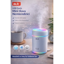 Blic Cm-9s Renkli Işıklı Hava Nemlendirici 300 Ml Usb Şarjlı Mini Masaüstü Nemlendirici