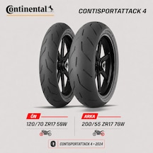 Continental Contisportattack 4 120/70 Zr17 58w - 200/55 Zr17 78w Ön Arka Motosiklet Lastik Takımı 2024