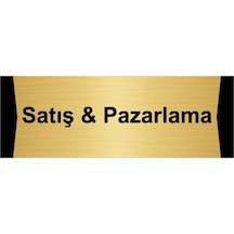 Satış & Pazarlama 5x20cm Altın Renk Metal Yönlendirme Levhası