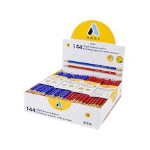 Fish Pencil, Kurşun Kalem Silgili 12'li, Hb Derece,kolay Açılır, Asorti Renkler Çok Renkli
