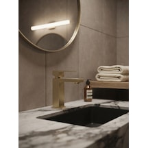 Kare Mat Gold Lavabo Bataryası