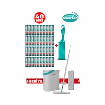 Smarter Tüy Toplayıcı 40 Adet Yedek Rulo Aparat ve Aqua Star Yedekli Mop Paspas