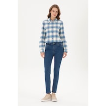 U.S. Polo Assn.  Kadın Mavi Toothpick Fit Jean Pantolon 50297503-DN0022