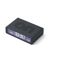 Lexon Flip Klasik Şarj Edilebilir Alarm Saat Koyu Gri