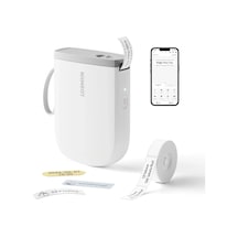 Bluetooth Etiket Yazıcı 300 Dpı Taşınabilir Termal Bantlı Etiket Makinesi, Kablosuz Mobil Uyumlu