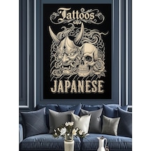 Ahşap Tablo Japon Tarzı Dövme Sanatı