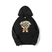Brz Collection Unisex Oversize Money Hoodie Siyah