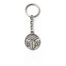 Honey Bee Petek Desenli Arı Figürlü Unisex Anahtarlık