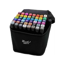 Çift Taraflı Marker Keçeli Kalem Seti 48 Renk Marker Resim Mimari Ve Grafik Tasarım Kalemi Çok Renkli