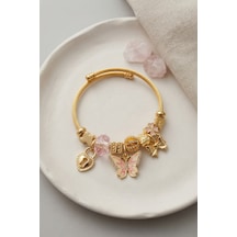 Pembe Charmlı Bileklik Tj-bb8734 Altın - Çok Renkli