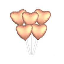 5 Li Kalp Gold Folyo Balon, Rose Gold 2 Yaş Mavi
