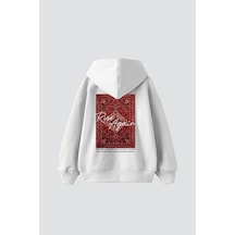 Tarzsokak Rise Again Baskılı Oversize Unisex Premium Beyaz