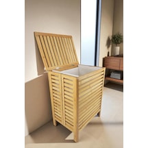 Bambu Çamaşır Kirli Sepeti Banyo Düzenleyici Db-0034 Diğer