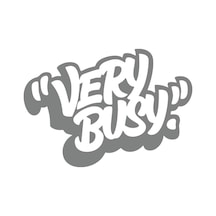 Very Busy Araba Sticker 17x17 Cm Gri