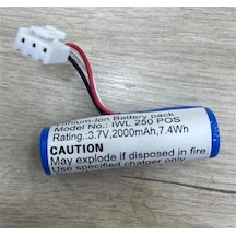 Efcell Iwl250 3.7 Volt 2000mah 18650 Lityum Lı-ıon Pos Cihazı Terminal Pili 12x7mm 3 Pin Soketli