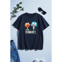Uyguntarz Unisex Gumball Baskılı T-shirt Lacivert