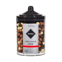 Rıoba Mini Kahve Draje 1 Kg - Kahve Yanı İkramlık Çikolata Kaplı Draje - 2 Adet Tarı