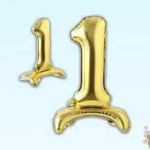 Süsle Bebek Ve Parti 1 Rakam Ayaklı Folyo Balon, 65 Cm - Altın Genel