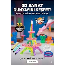 Eğitici 3 D Yazıcı Seti Pembe Renkli Filament Ve Dijital Ekran İle