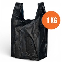 Siyah Atlet Market Manav Çöp Büyük Boy Poşet 1 Kg