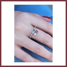 Storeşahin Gümüş Renk Kiraz Model Zirkon Taşlı Kadın Yüzük Shn0720