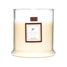 Missi Büyük Ahşap Fitilli Dark Amber Vegan Mum