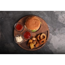 Sammwood Ahşap Hamburger Sunum Tabağı
