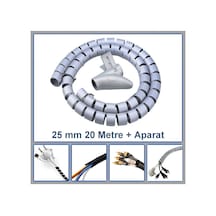 Sumergrup 25Mm Kablo Toplama Spiral Omurga Tipi Gri 20 M + Aparat